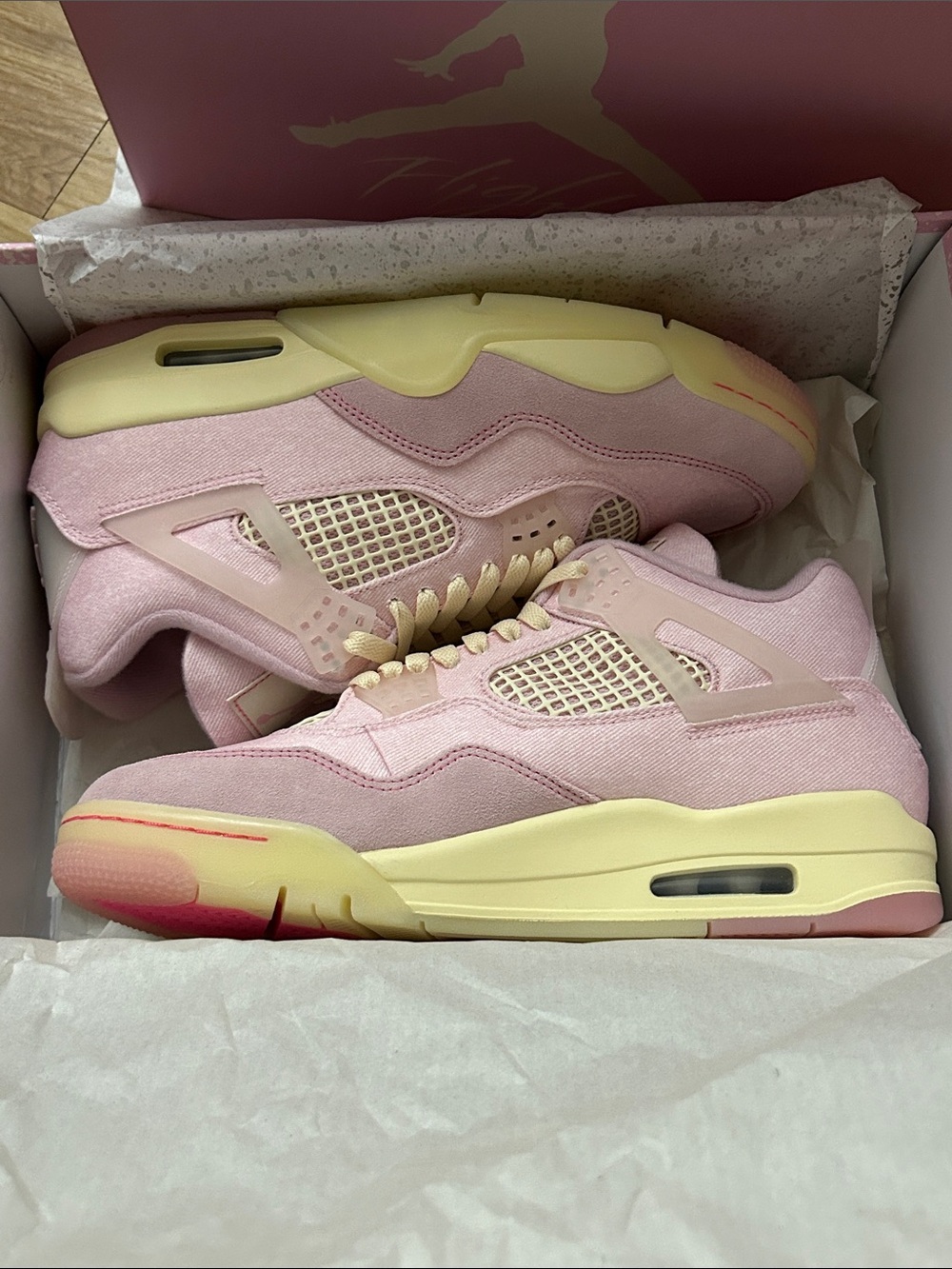 Air Jordan 4 retro Tex womens 11/mens 9.5 pearl pink/iced carmine Flight, new